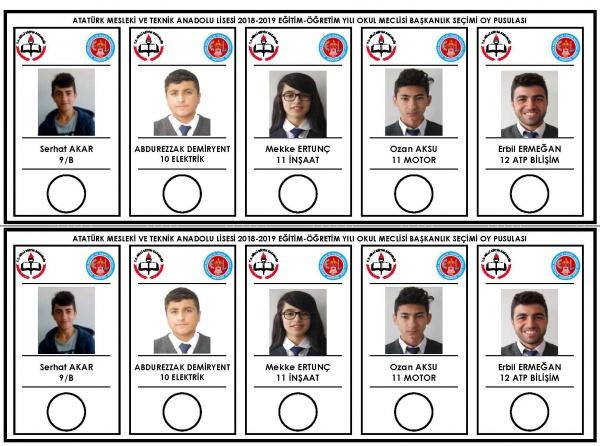 Okul Öğrenci Meclis Başkanlığı Seçimi yapıldı...